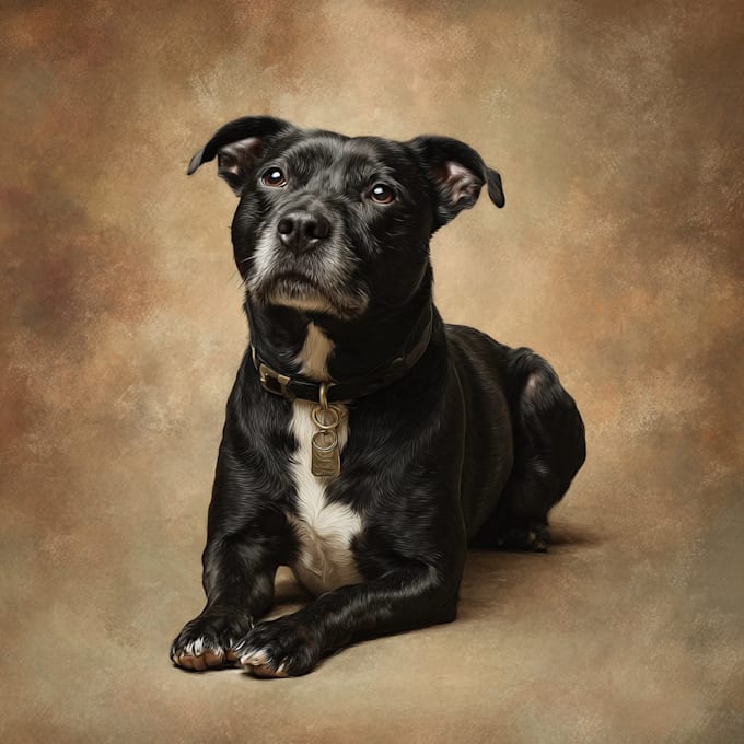 draw pet portrait into cartoon vector