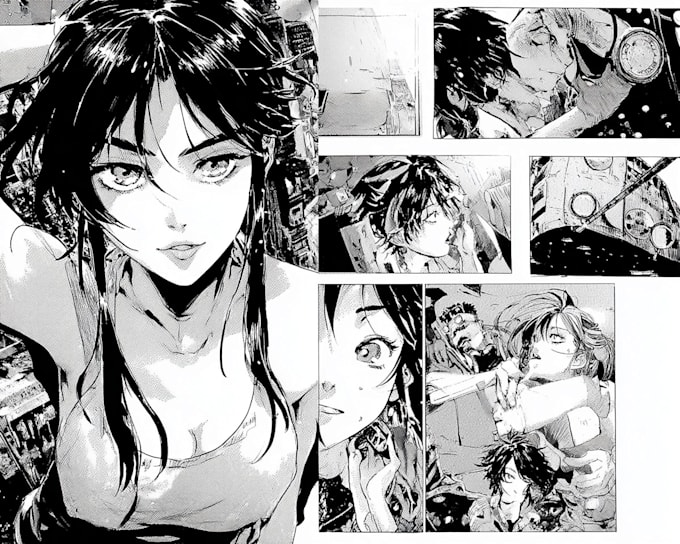 create stunning anime or manga comic page illustrations