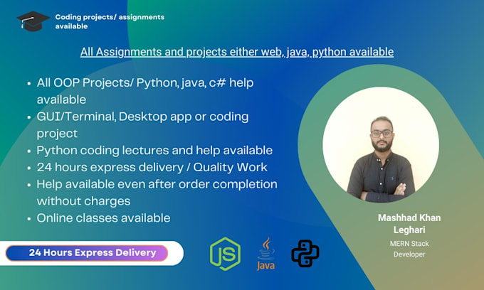 coding assignments in java,python, html, css projects for your work assignments