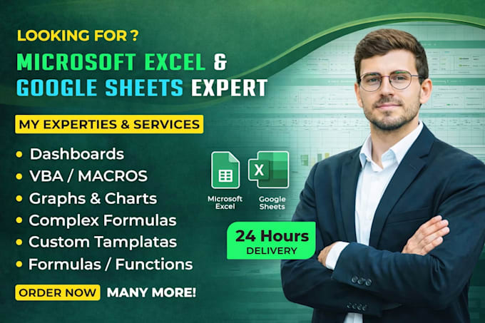 do excel spreadsheet, google sheets, automation, vba, macro, formulas, templates