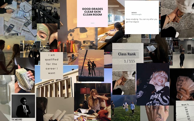 create aesthetic desktop wallpaper or moodboards