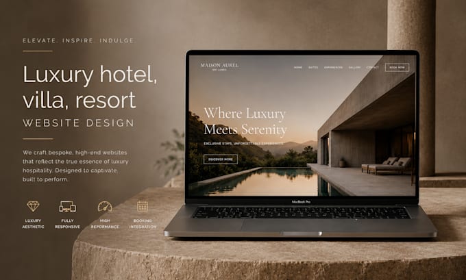 develop luxury hotel, villa, resort, apartment, motel wordpress website