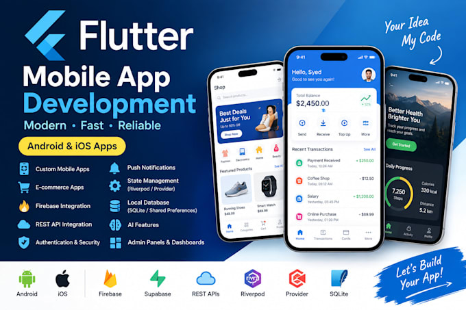 build mobile app in flutter