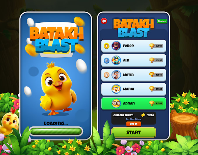 do perfect 2d 3d game UI assets for mobile and pc