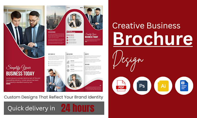 create a clean, print ready z fold brochure and flyer design