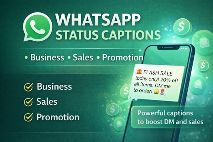 Write high converting whatsapp status captions for your business by ...