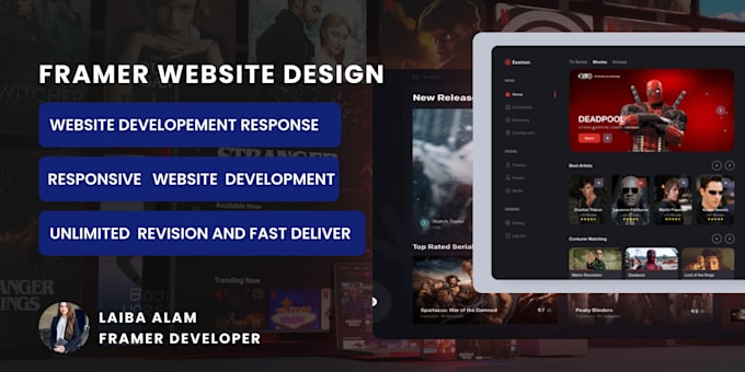 Create a modern framer website design by Laibadev_01 | Fiverr