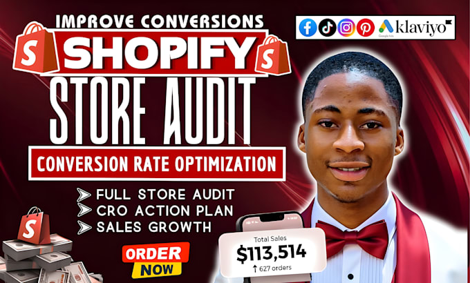 do shopify store audit conversion rate optimization  to increase store sales cro