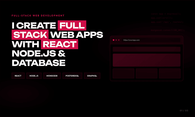 create full stack web apps with react nodejs and database