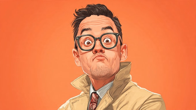 draw a caricature portrait illustration