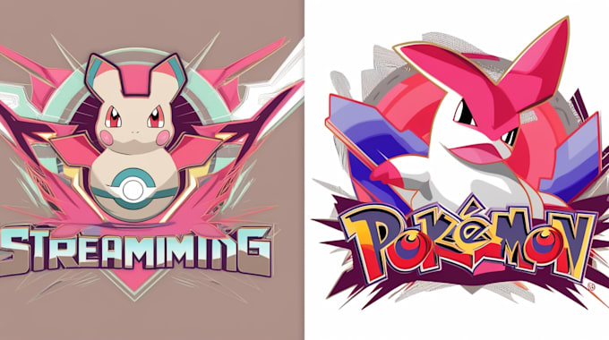 do pokemon logo for streaming, anime style