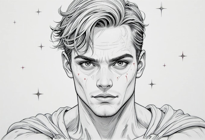 do super hero portrait sketch art