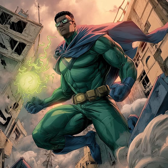 comic book artist for graphic novel superhero