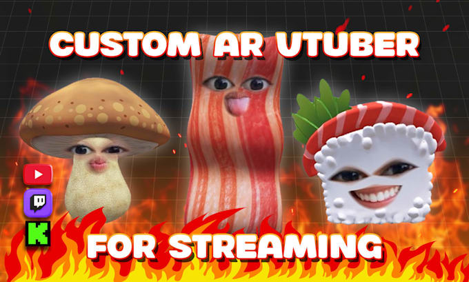 custom 3d ar vtuber filter for lens studio ready to stream