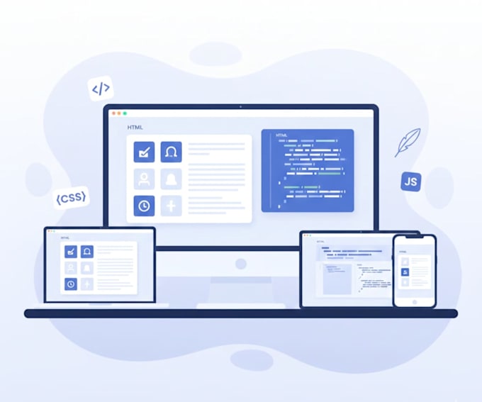 frontend web development HTML CSS js react