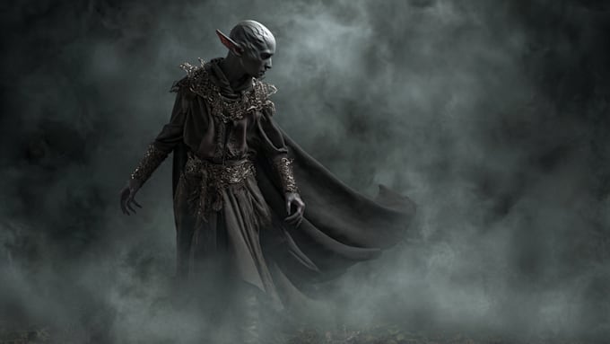 realistic dark fantasy and horror illustration
