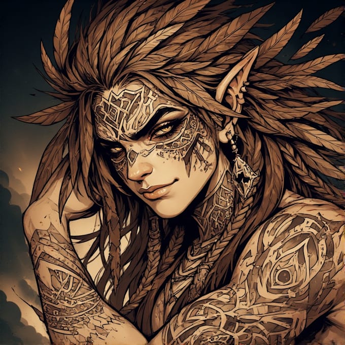 create a profesional tribal tattoo design