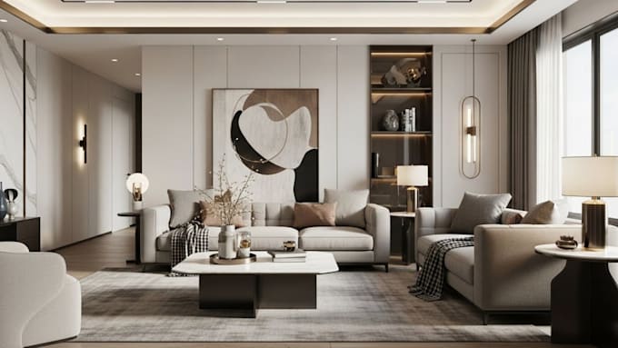do modern 3d interior design and exterior design