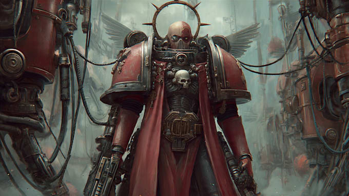 make a warhammer 40k character art