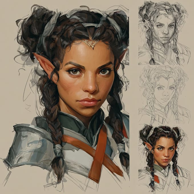create fantasy character portrait art