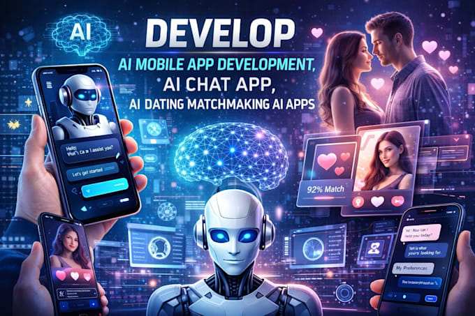 develop ai mobile app development, ai chat app, ai dating matchmaking ai apps