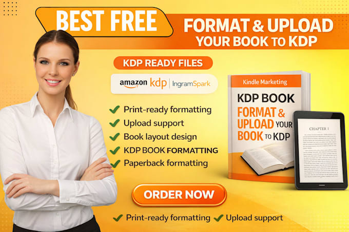 do book formatting for kindle ebook, format paperback for amazon kpd and epub