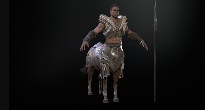 unity 3d fantasy character,monster creature, low poly model,humanoid,pbr texture