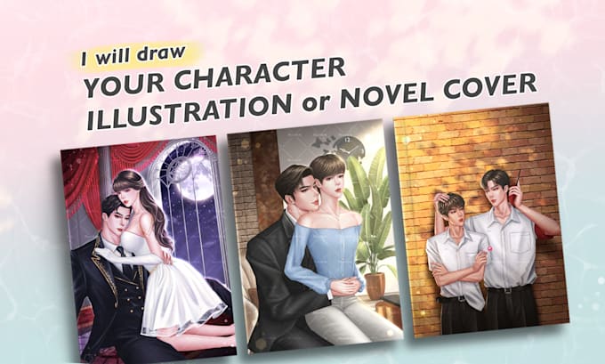 draw your character, illustrations or novel cover