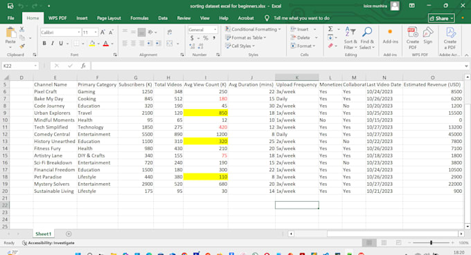 Fix your excel data with sorting and formulas by Loice_excel | Fiverr