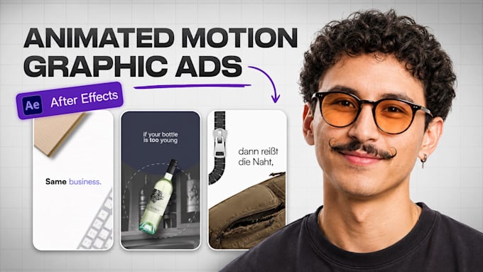 create animated video ads motion graphic for facebook