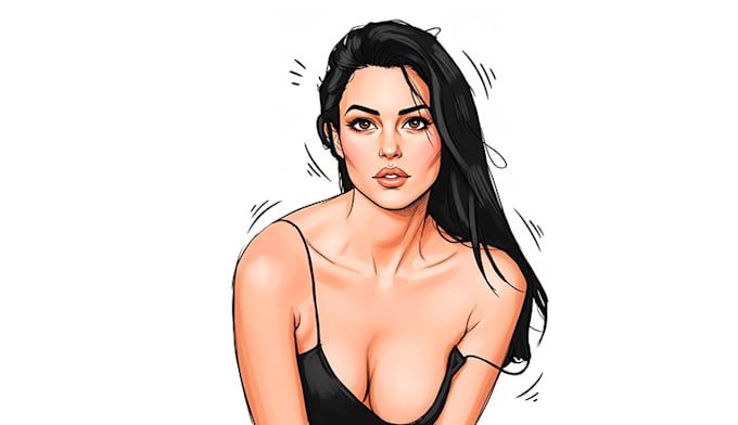 design vector cartoon character portrait