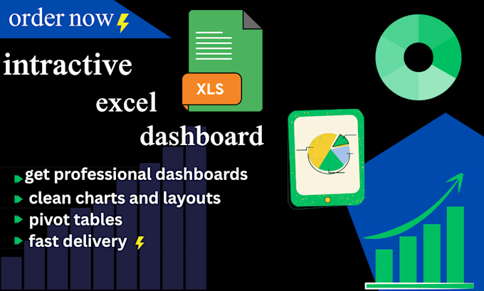 create an interactive excel dashboards with charts and kpis