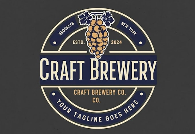 make unique and modern brewery logo for your brand