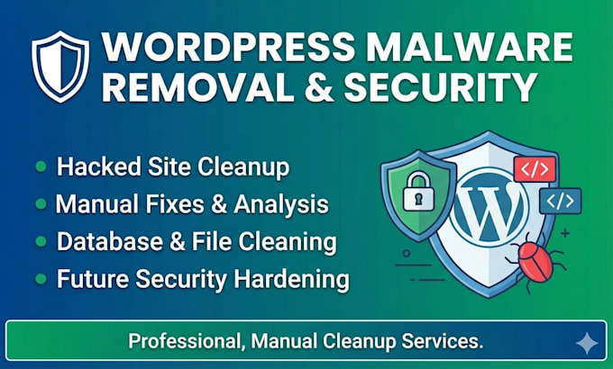 remove malware virus and fix a hacked wordpress website