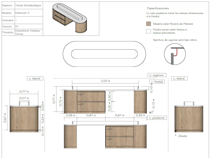 create detailed custom furniture drawings