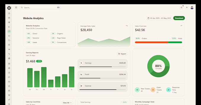 design dashboard ui, admin dashboard, web app dashboard and responsive website
