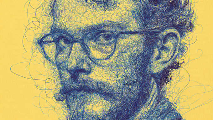 draw your portrait in scribble art style