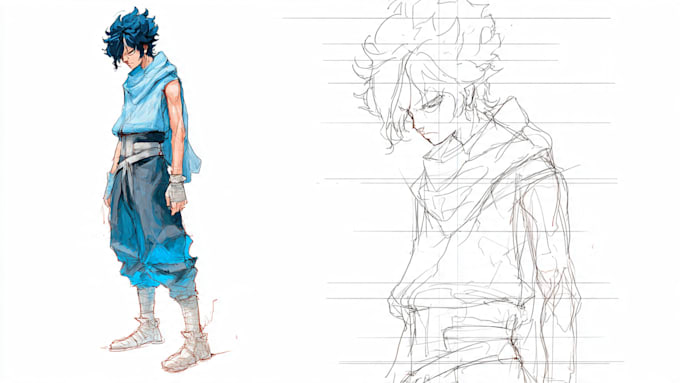 sketch you color anime sketch art