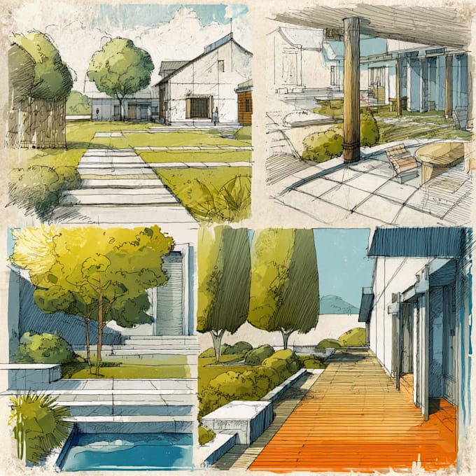 design your 2d site plan and landscape plan