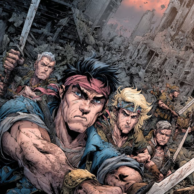 Do comic book illustration comic strip comic graphics novel cover art ...