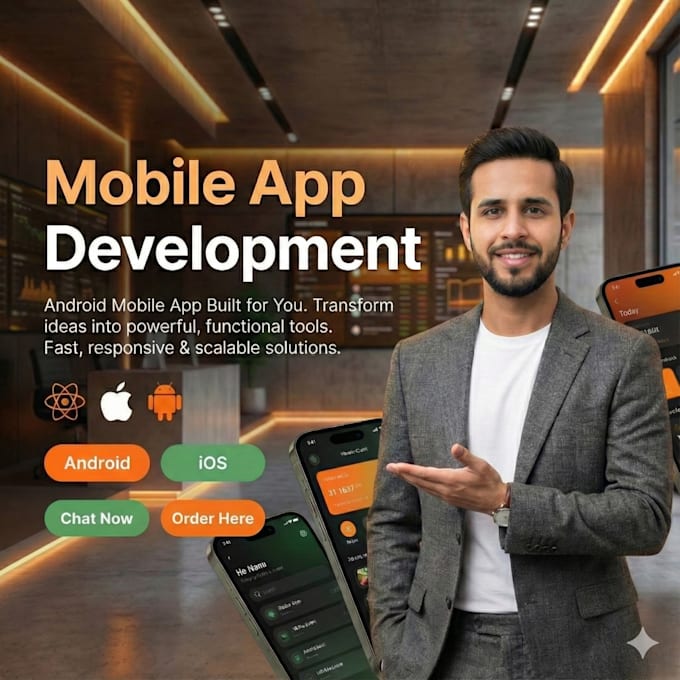 develop a professional android and ios mobile app