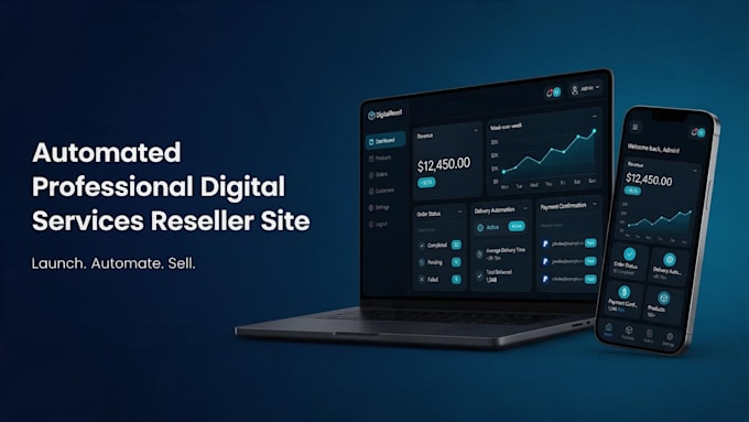 create automated professional digital services reseller site