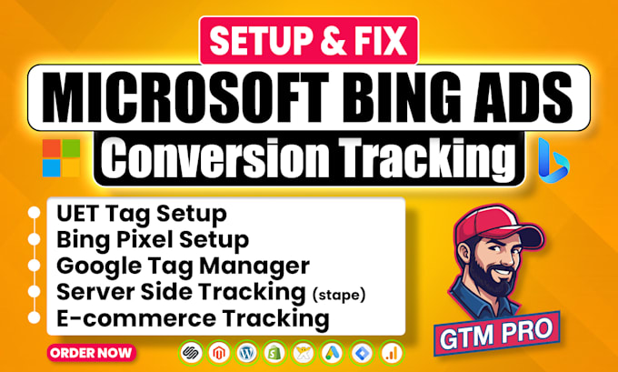 setup microsoft bing ads uet tag, ga4, ecommerce conversion tracking by GTM