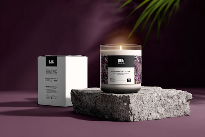 do candle label, branding and product label design