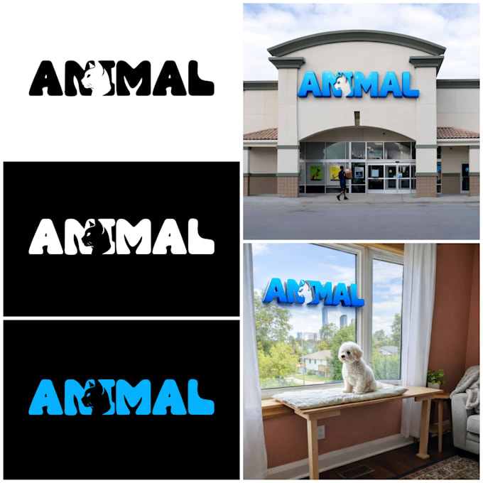 animal brand 3d logo visualization