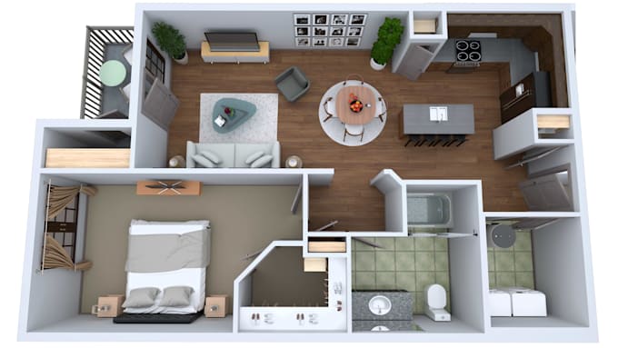 create realistic 3d floor plans for real estate marketing