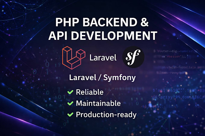build or maintain a robust PHP backend for your web application