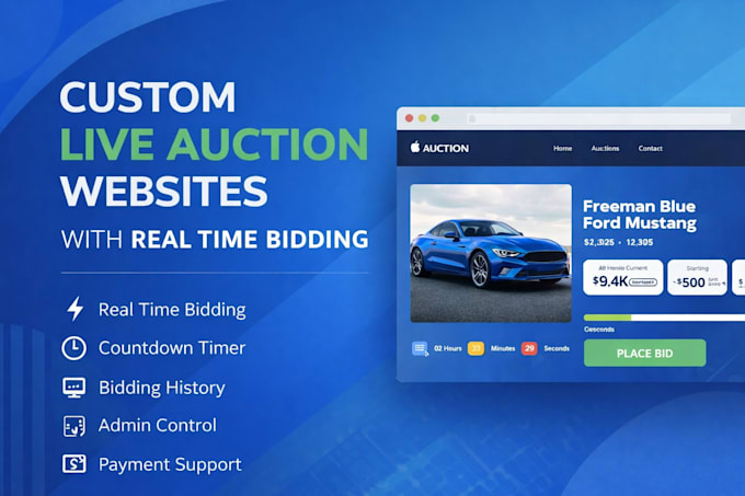 build a live auction website with real time bidding system