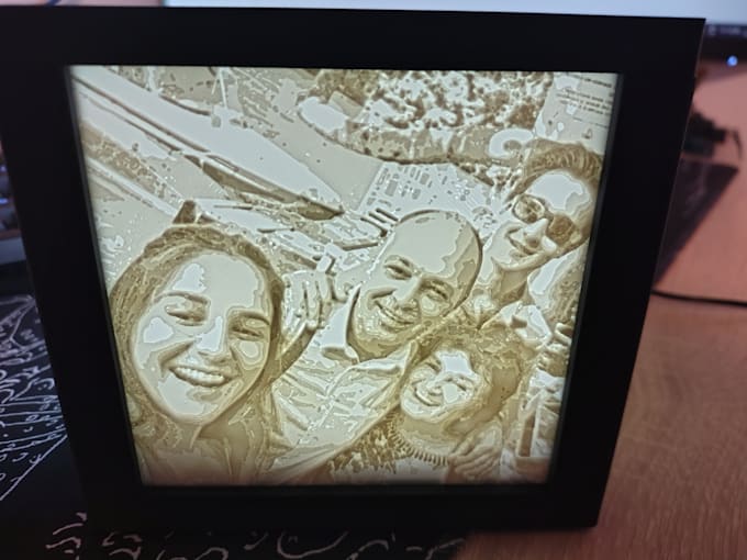 create a custom 3d printed lithophane light box from your photo