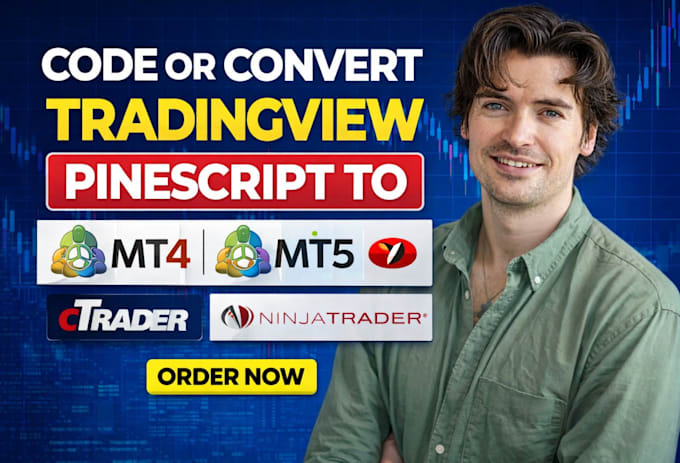 code or convert tradingview pinescript to mt4 mt5, ctrader, ninjatrader